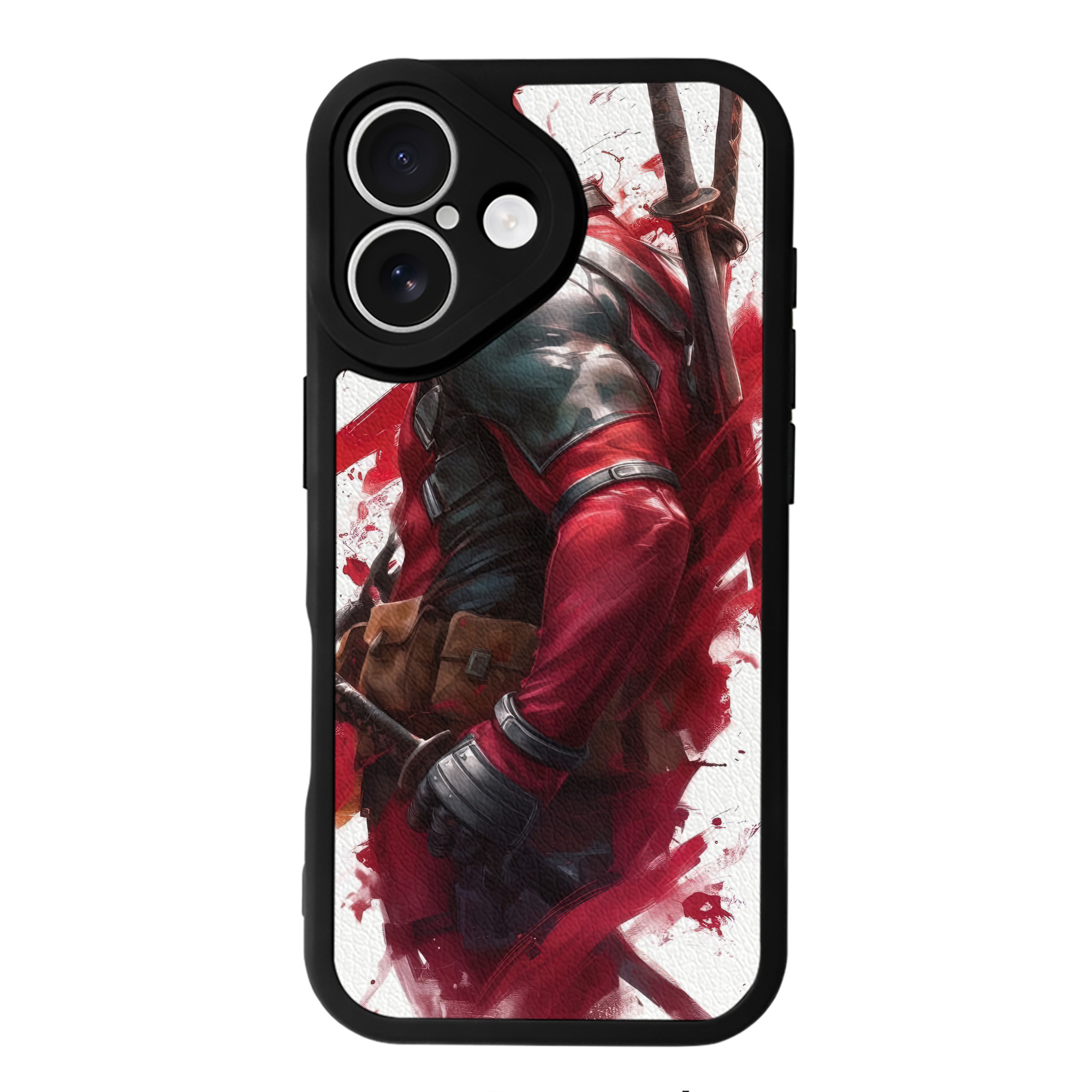 （画像用） Deadpool デッドプール 【iPhone 16シリーズ対応】シリコンスマホケース（レザー調） 材質：シリコン
